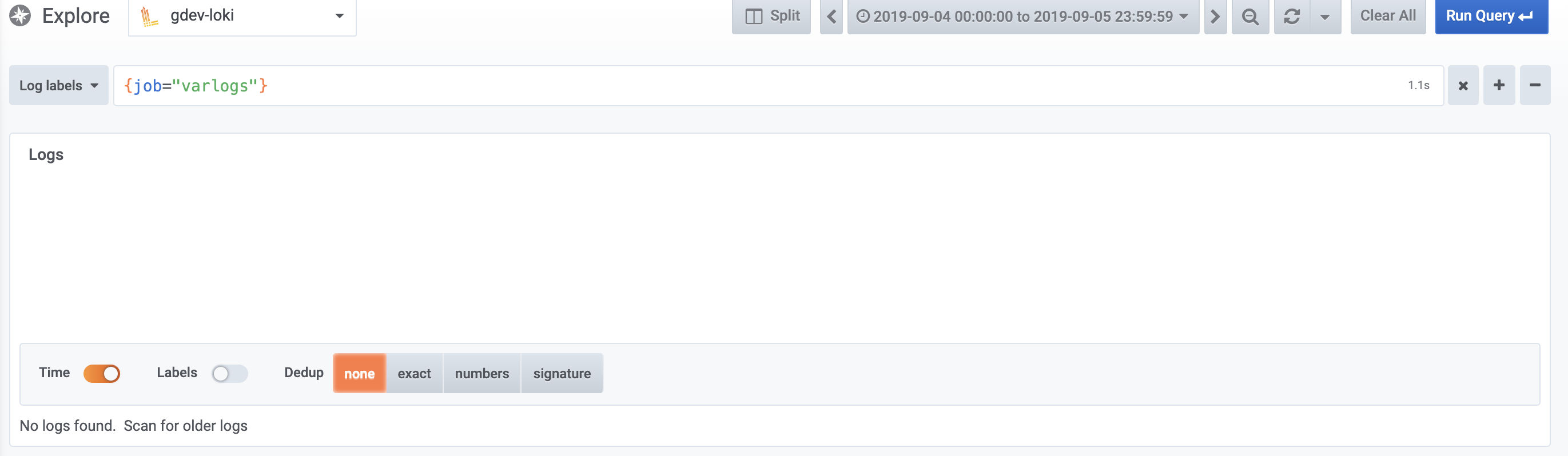 Explore: No logs should show an empty graph · Issue #19125 · grafana ...