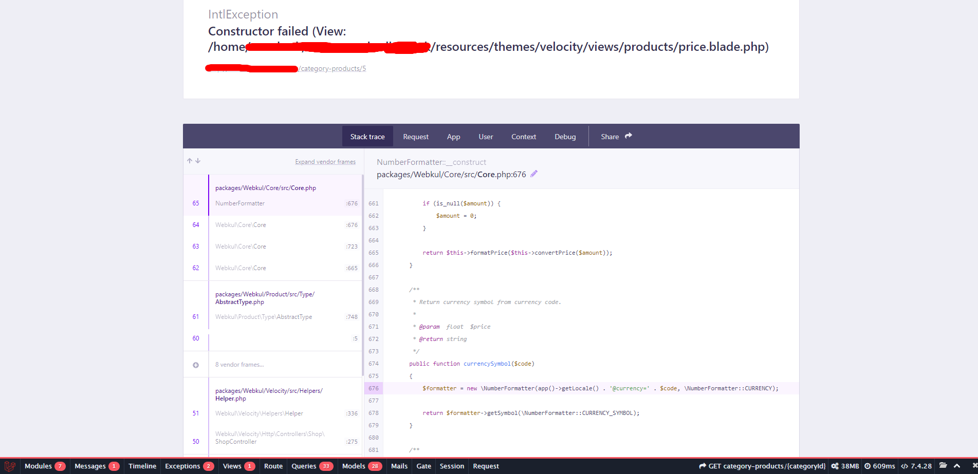 Constructor failed NumberFormatter · Issue #6218 · bagisto/bagisto · GitHub