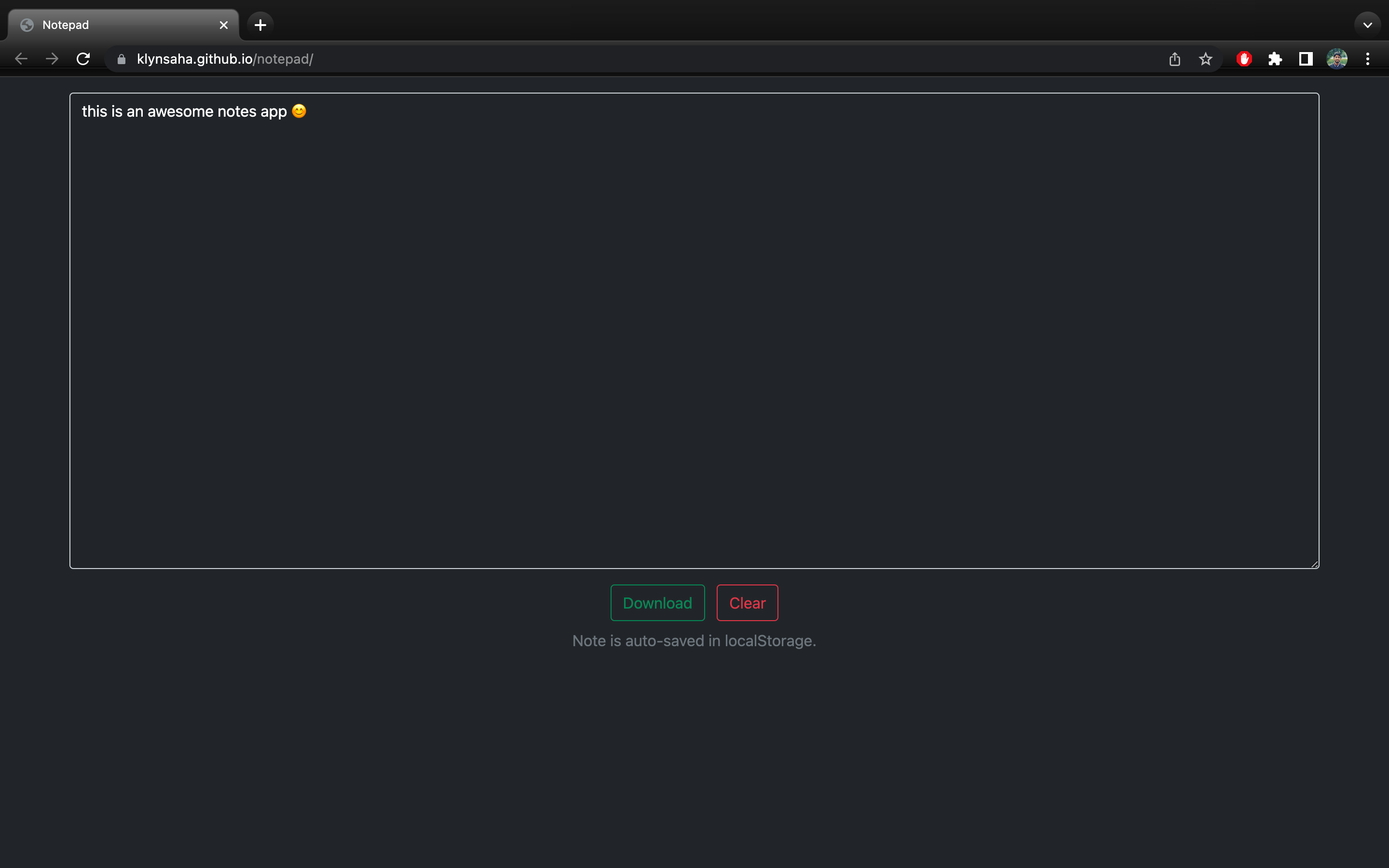 GitHub klynsaha/notepad This is a notes app on the web that stores