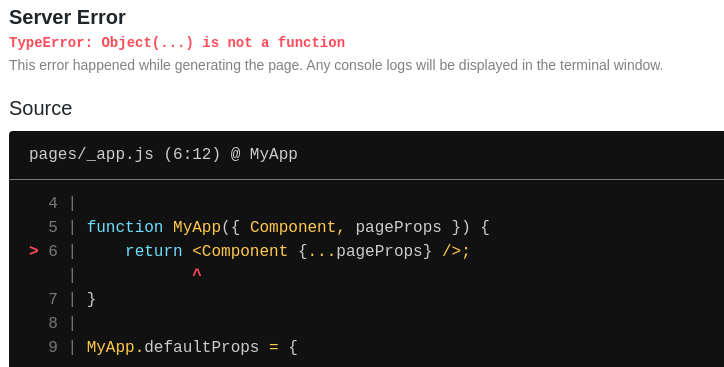 [Server Error] - Object is not a function · vercel next.js · Discussion ...