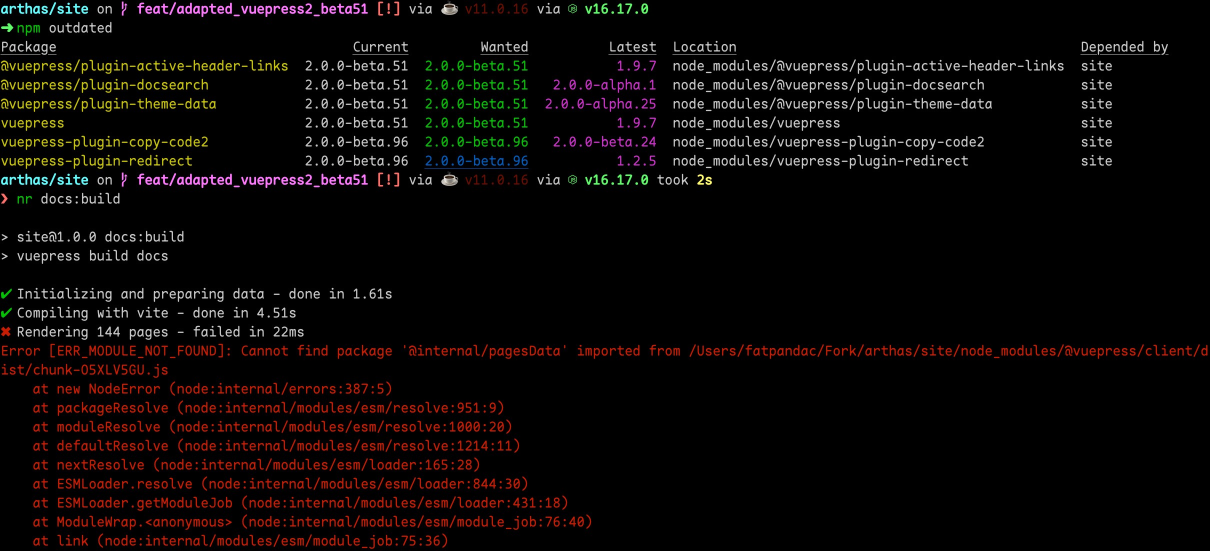 [Bug] Cannot find package '@internal/pagesData' · Issue #2182 ...