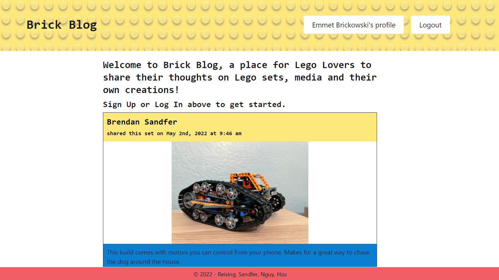 GitHub - hsuzach/BrickBlog: BrickBlog is a place for Lego Lovers to ...
