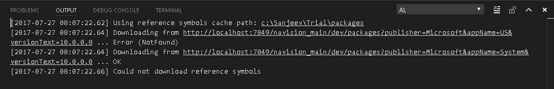 Error while downloading Symbols · Issue #421 · microsoft/AL · GitHub