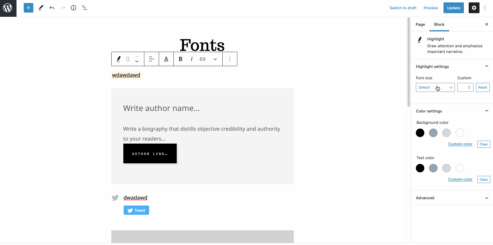 withFontSizes