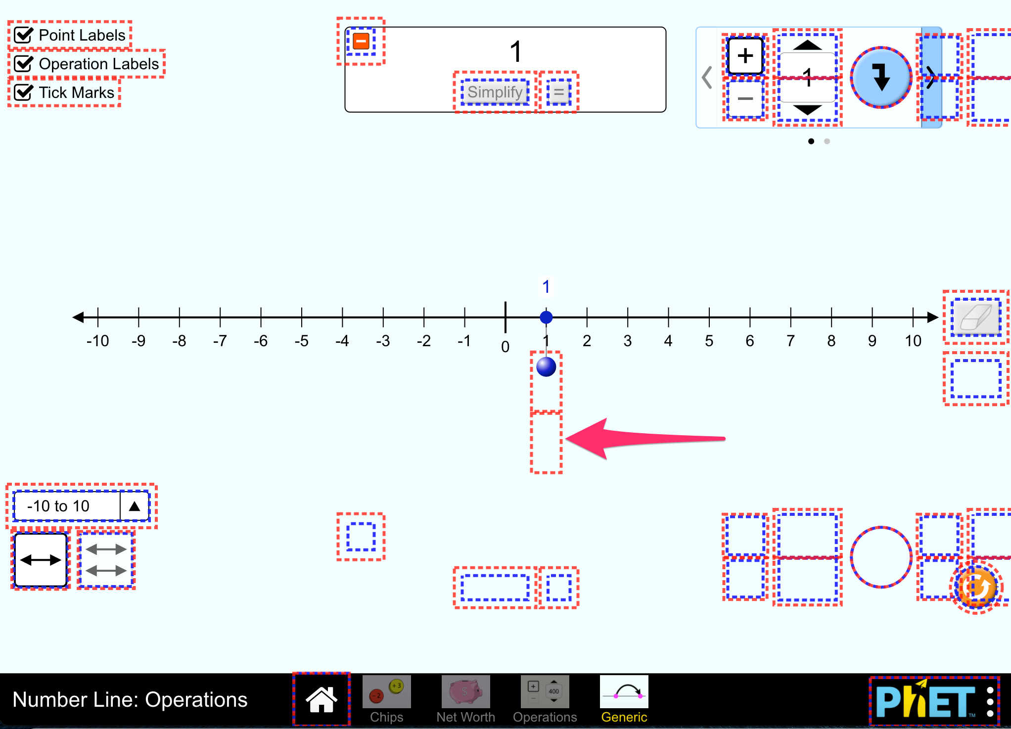 Number Line Operation Simulation Points on invisible 2nd number line are still interactive · Issue #43 ...