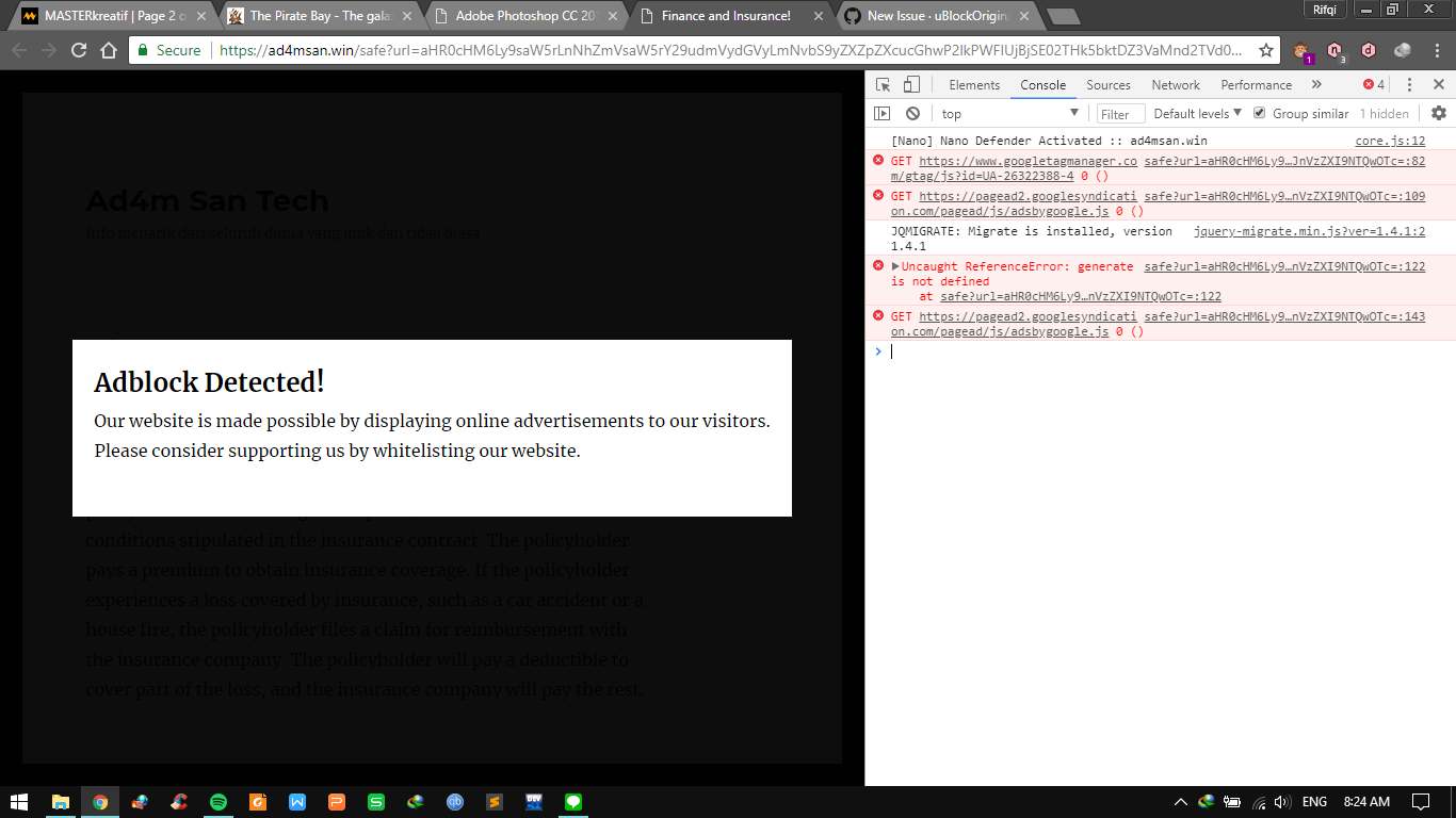 ad4msan.win [Anti-adblock] · Issue #2153 · uBlockOrigin/uAssets · GitHub
