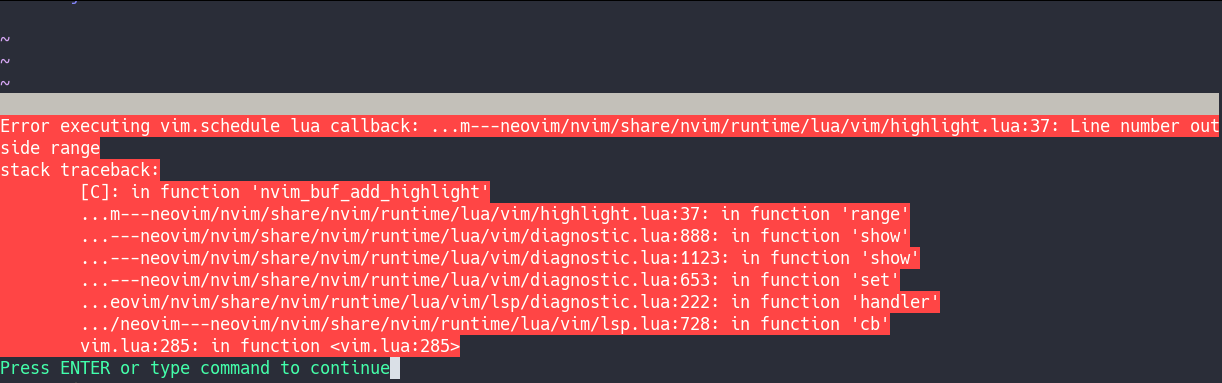 LSP throws diagnostic error when opening dot file using eslint via efm ...