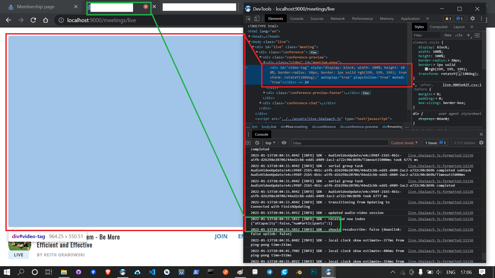 Video tiles does not appear even though there are no errors · Issue ...