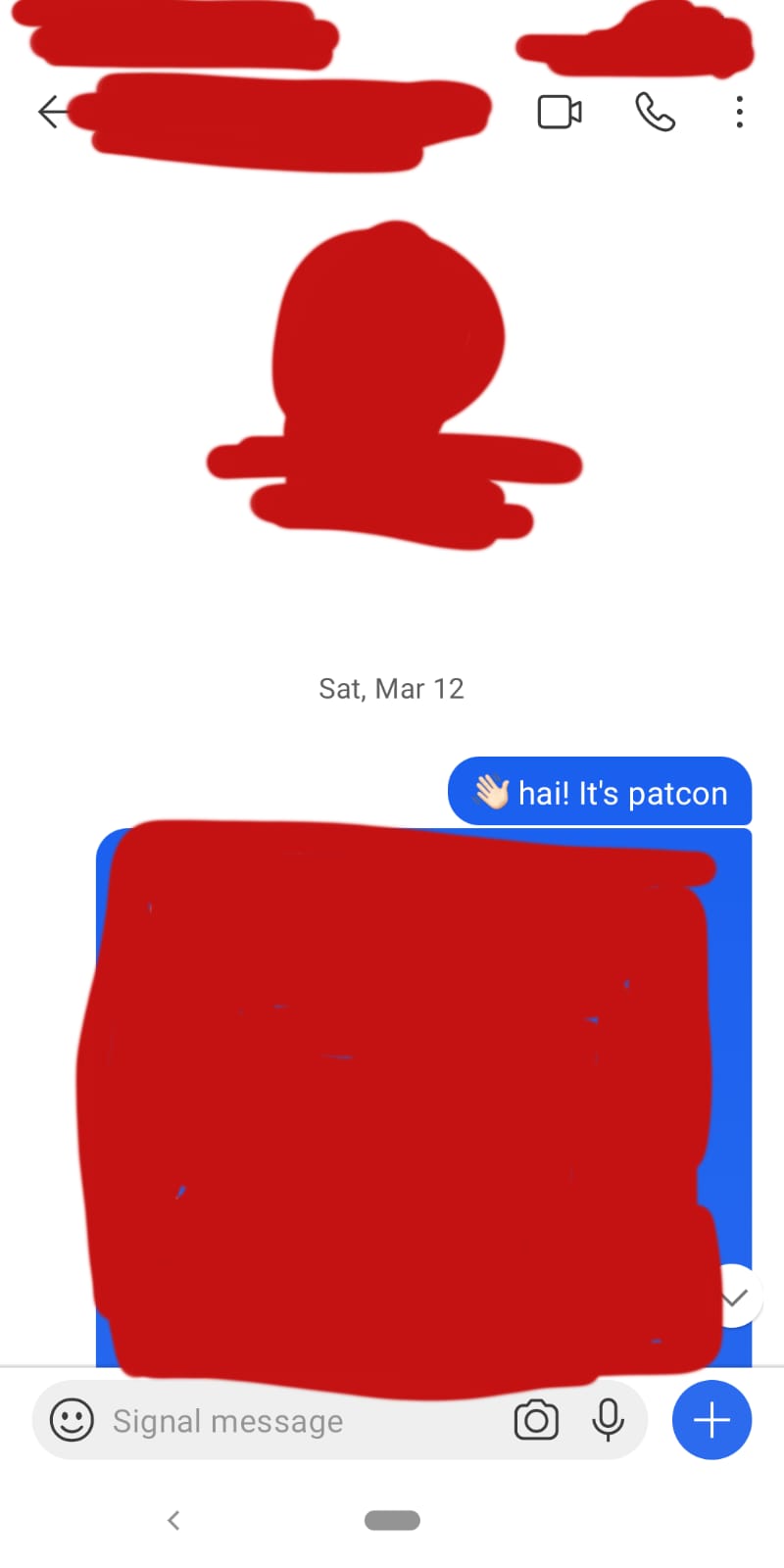 In chat with new contact, messages progressively disappeared then later