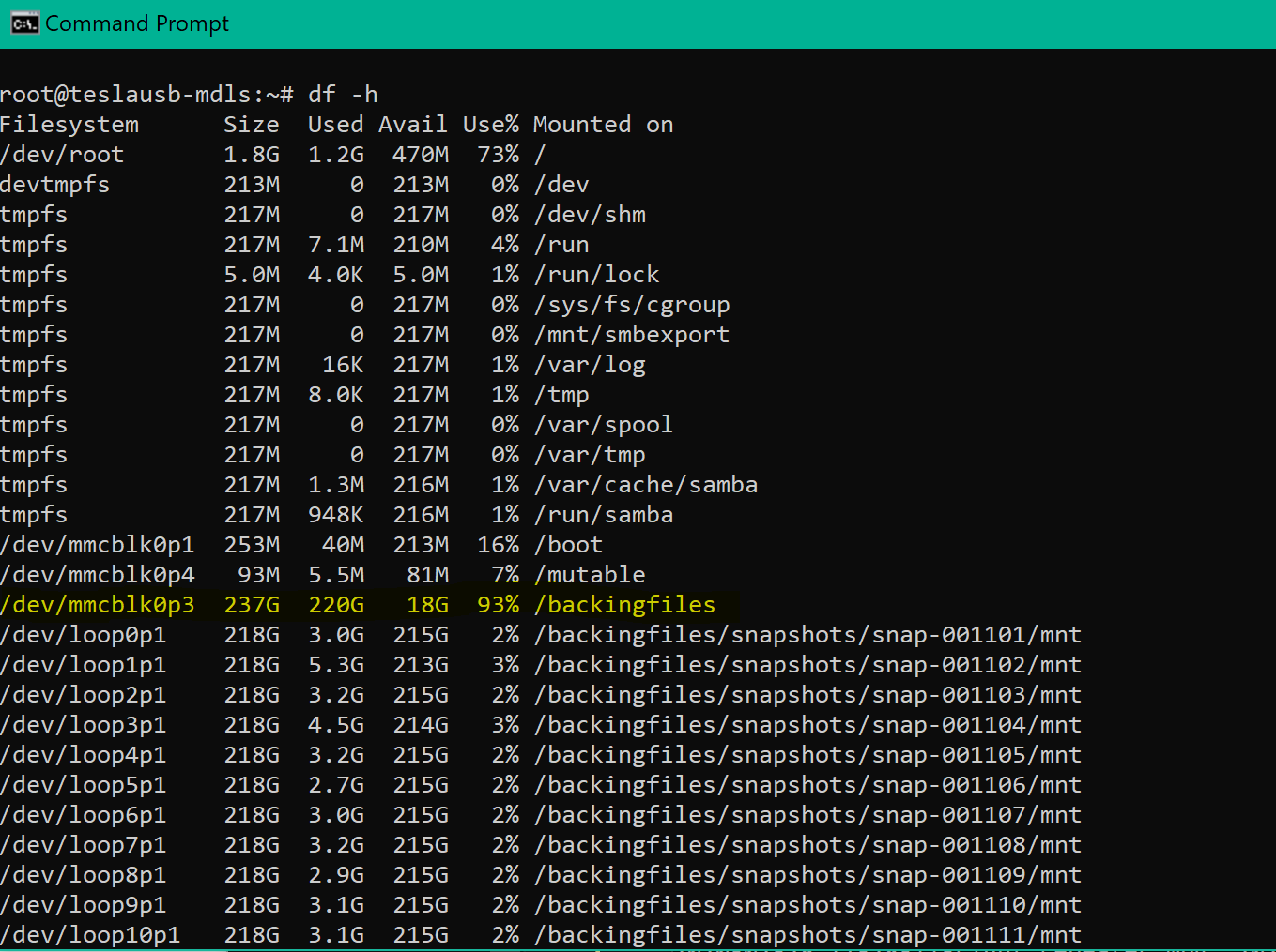 TeslaUSB Drive Full - Stuck? · Issue #448 · marcone/teslausb · GitHub