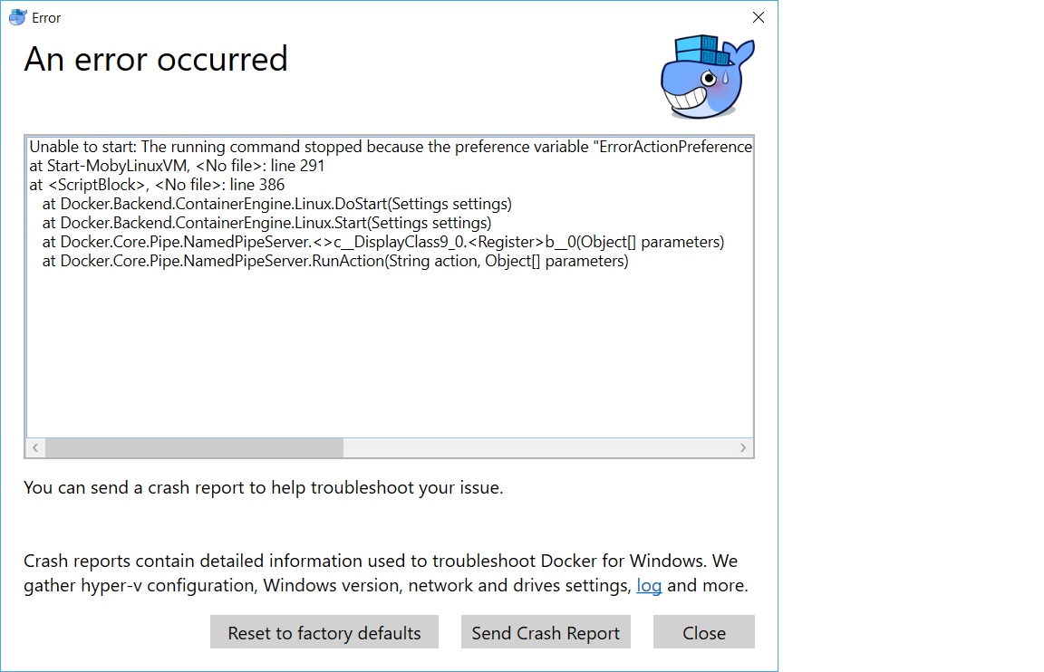 docker will not start · Issue #960 · docker/for-win · GitHub