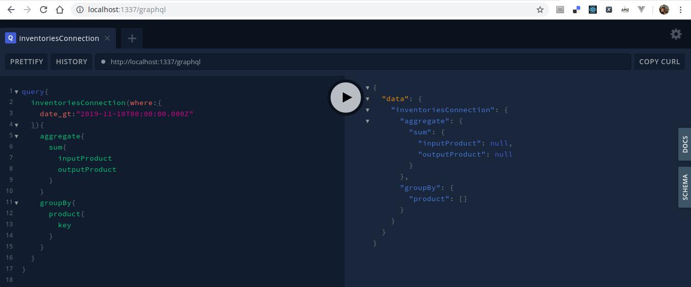GraphQL - "Aggregation & Grouping" does not work with the "where ...
