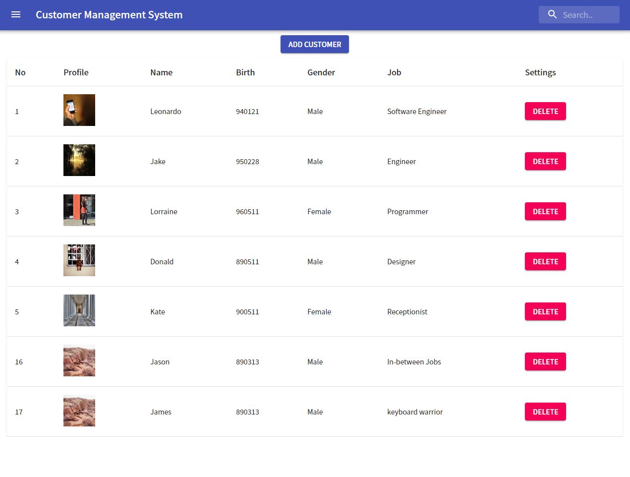 GitHub - Kyusub-Hwang/customer_management: React based customer ...