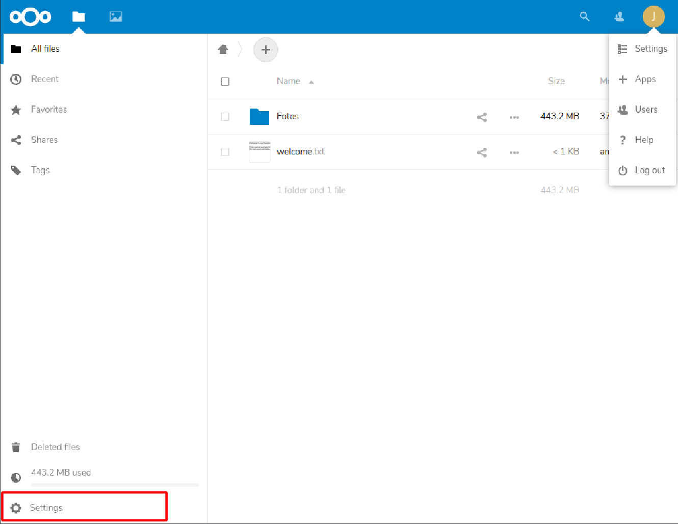 Settings Link in Navigation · Issue #14827 · nextcloud/server · GitHub