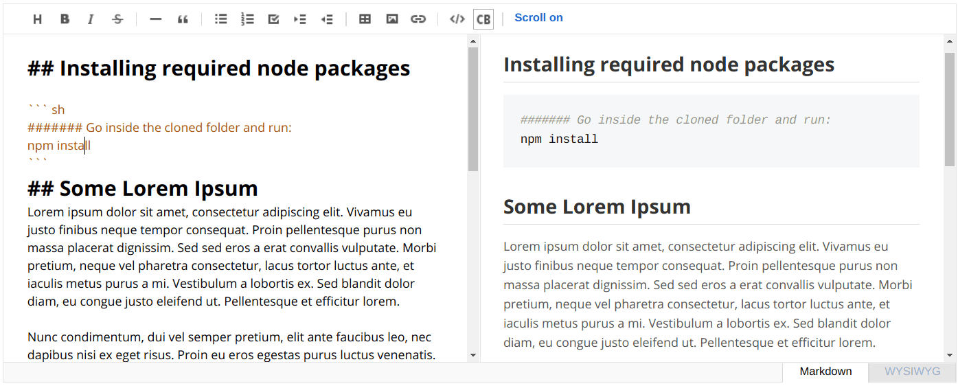 Scroll Sync - code block - bash comment issue · Issue #275 · nhn/tui ...