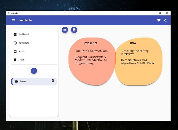 GitHub - vivek437/JustNote: NotePad desktop application