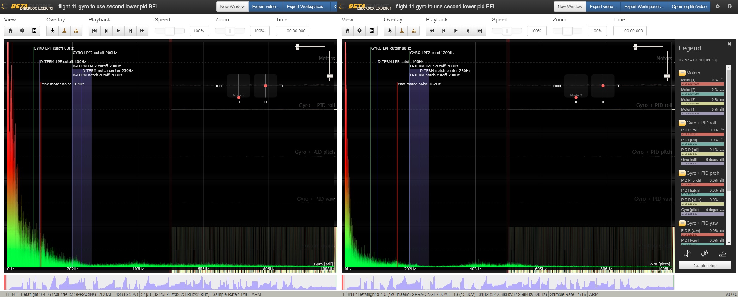 flight 11 gyro to use second rp gyro