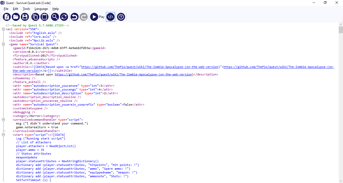 Changing ASL version 550 to 580 will cause errors in existing games ...