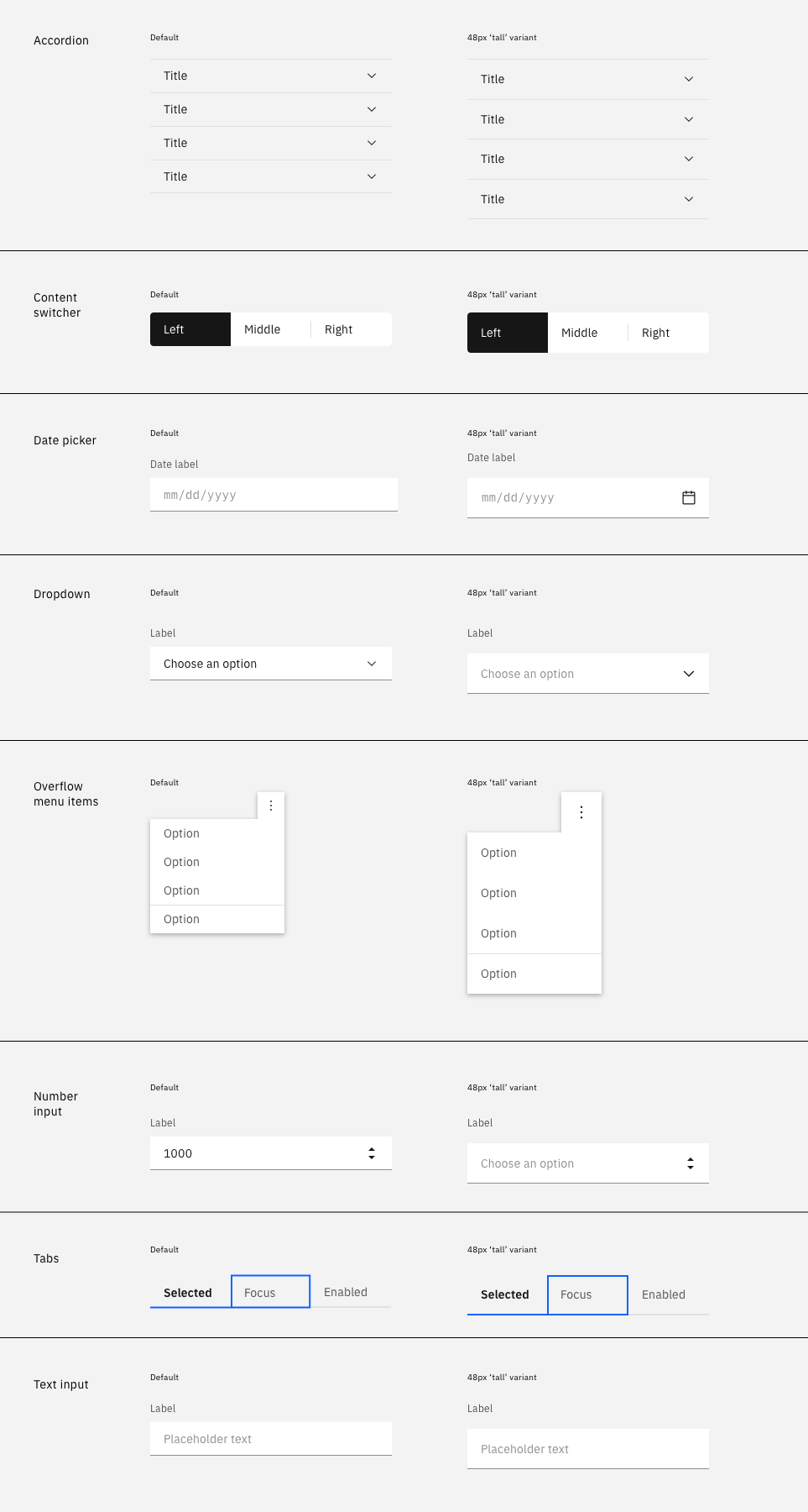 Proposal: Support for 48px versions of a wider range of components ...