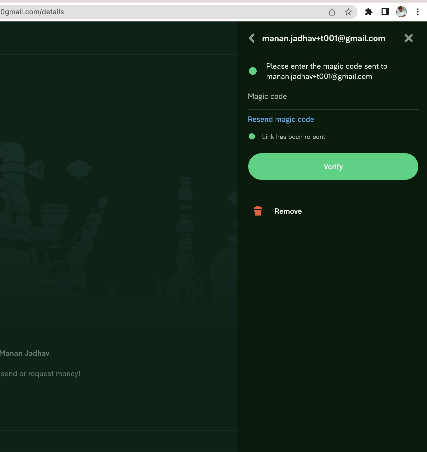 web-resend-magic-code