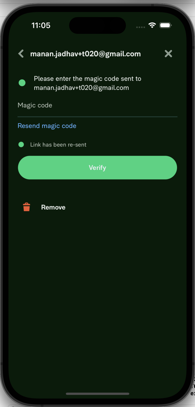 ios-resend-magic-code