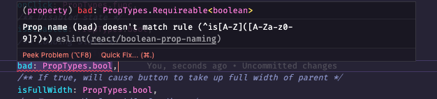 boolean prop linting