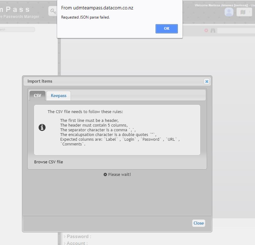 Json Parse failed when importing passwords · Issue #2142 ...