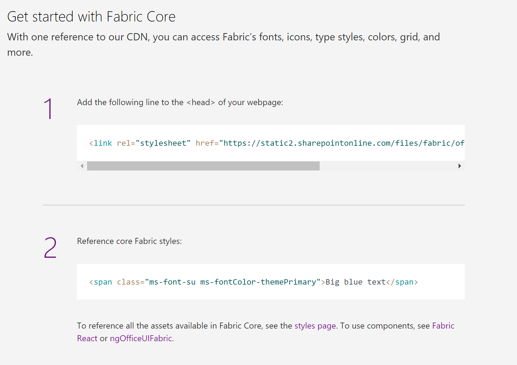 Add documentation for ms-Fabric wrapper class to Fabric Core's "Get ...
