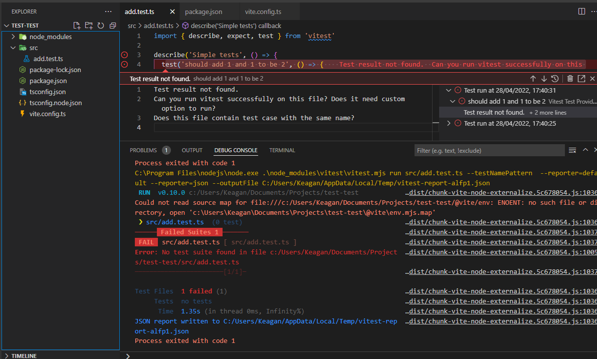 Windows Run Tests still failing · Issue #27 · vitest-dev/vscode · GitHub