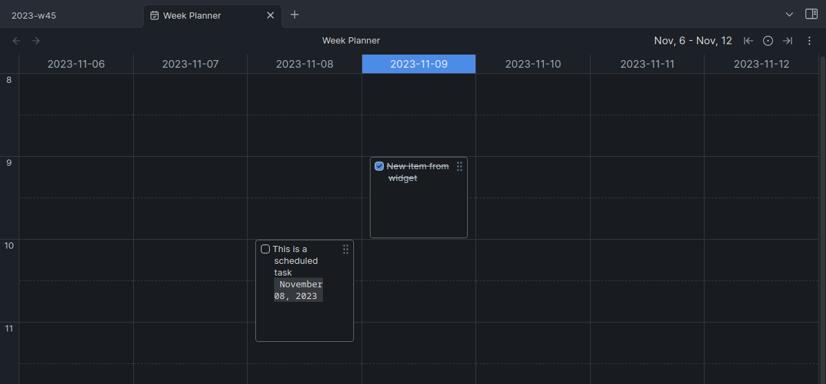 [Feature request] Week planner Show unscheduled tasks on top · Issue