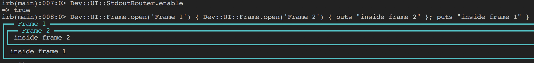 Nested Framing