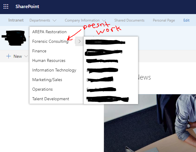 Link in hub site nav not working (when it has sub links) · Issue #3797 ...