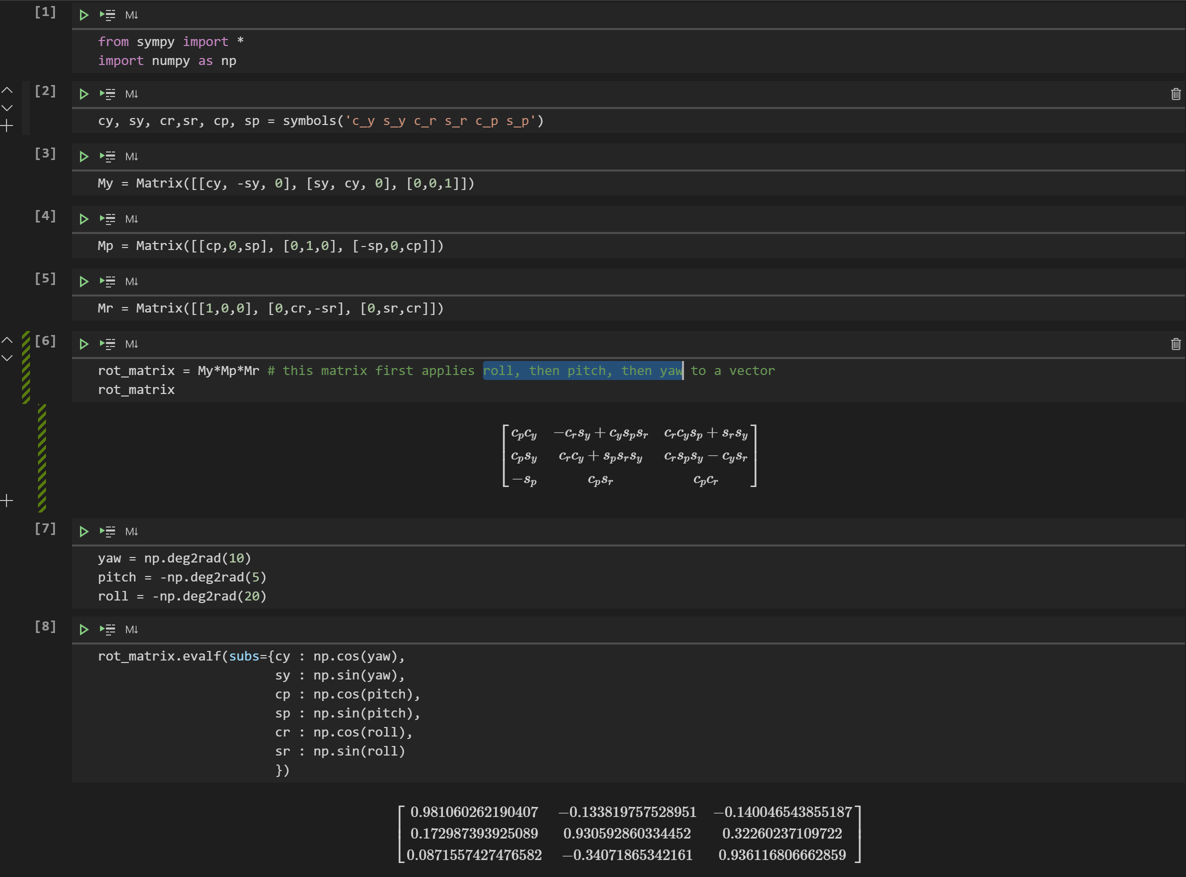 Carla transformation matrix from roll,pitch,yaw · Issue 2516 · carla