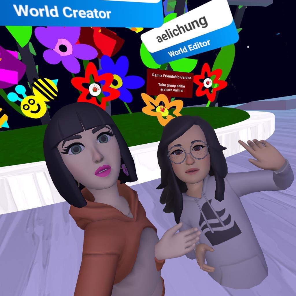 a selfie of the two creators