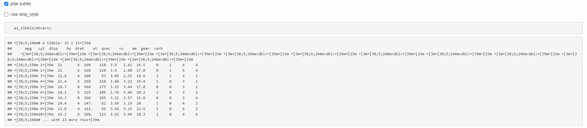 Unwanted ANSI Control Chars when knitting to HTML in RStudio · Issue ...