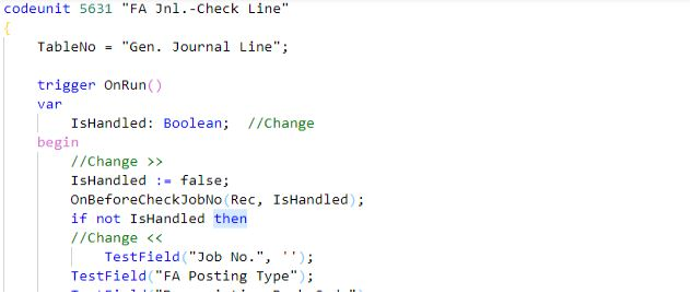 [EventRequest] Codeunit 5631"FA Jnl.-Check Line" OnBeforeCheckJobNo ...