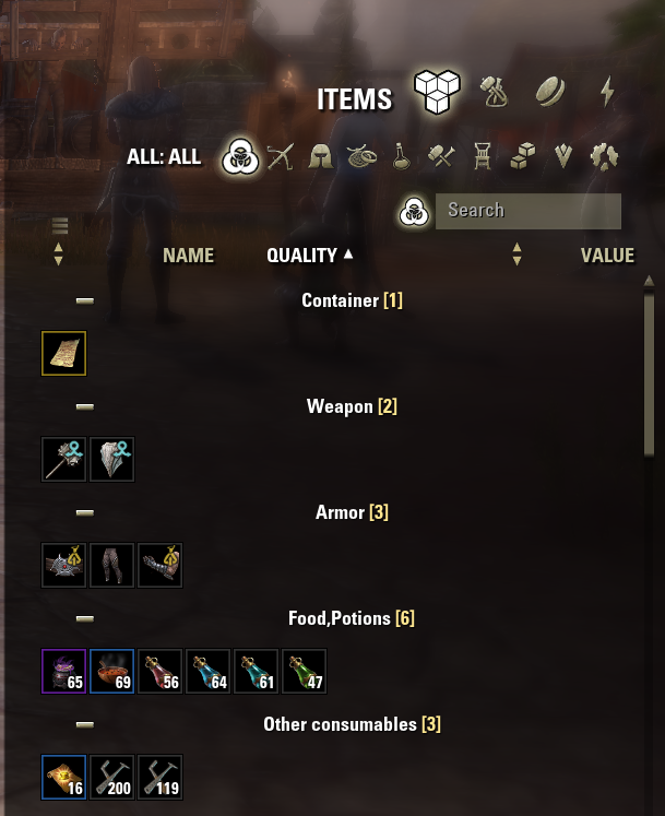 Any way to replicate my ESO inventory with Arkinventory? · Issue 1414