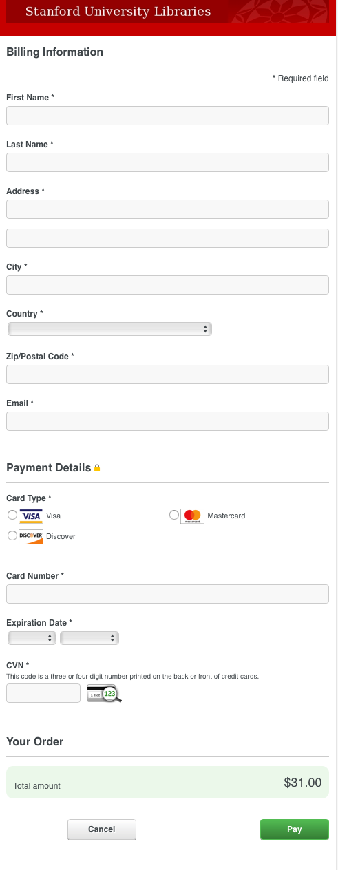 Consider UI/UX for payments form + receipts · Issue #60 · sul-dlss ...