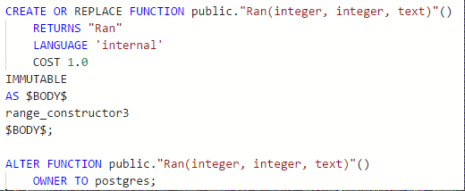 Create function script cannot be execute due to incorrect template ...