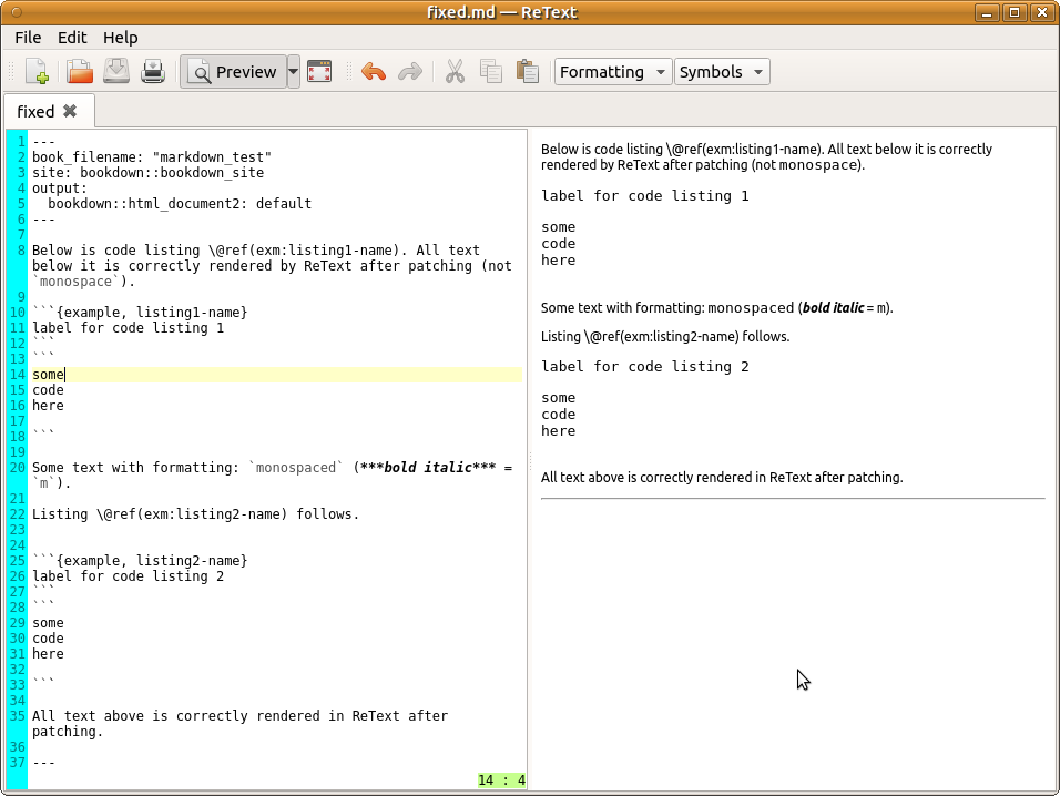 For compatibility with RMarkdown and bookdown support of ```{text