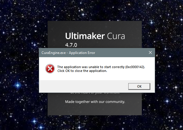 Cura 4.7.0 error message after installing 4.8b on the side · Issue ...