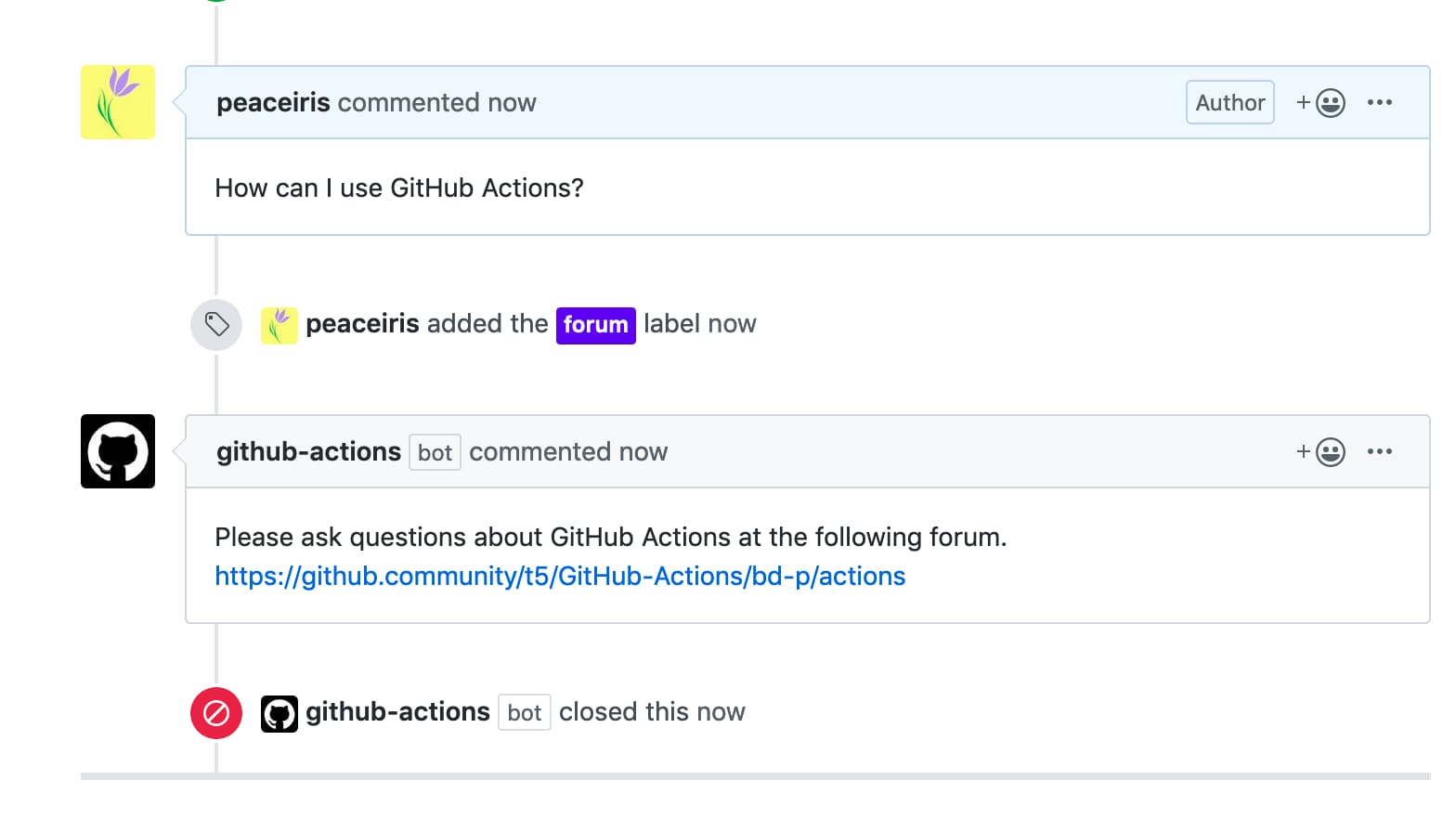 Comment Multiple Line - peaceiris/actions-label-commenter GitHub Action