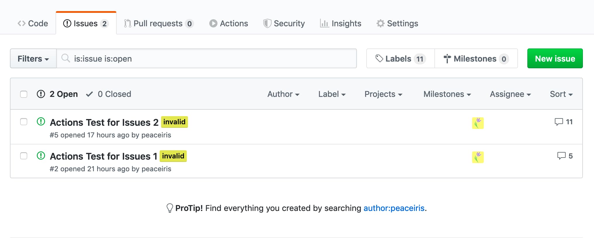 Comment and Close Multiple Issues or Pull Requests - peaceiris/actions-label-commenter GitHub Action