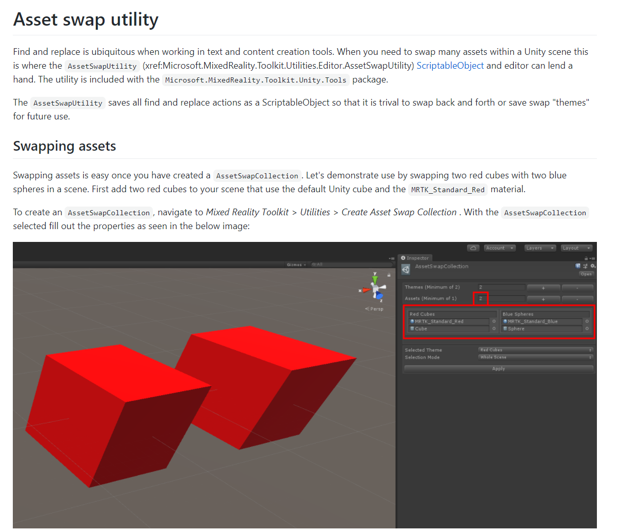 Asset swap utility missing from Release Notes and Feature Overview