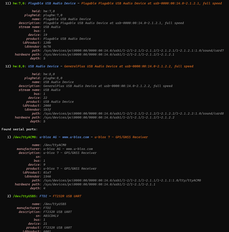 GitHub iontodirel/find_devices Linux audio device and serial ports