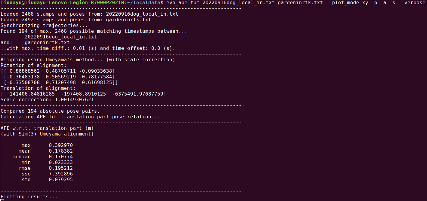 How to find the ape error reason? · Issue #496 · MichaelGrupp/evo · GitHub