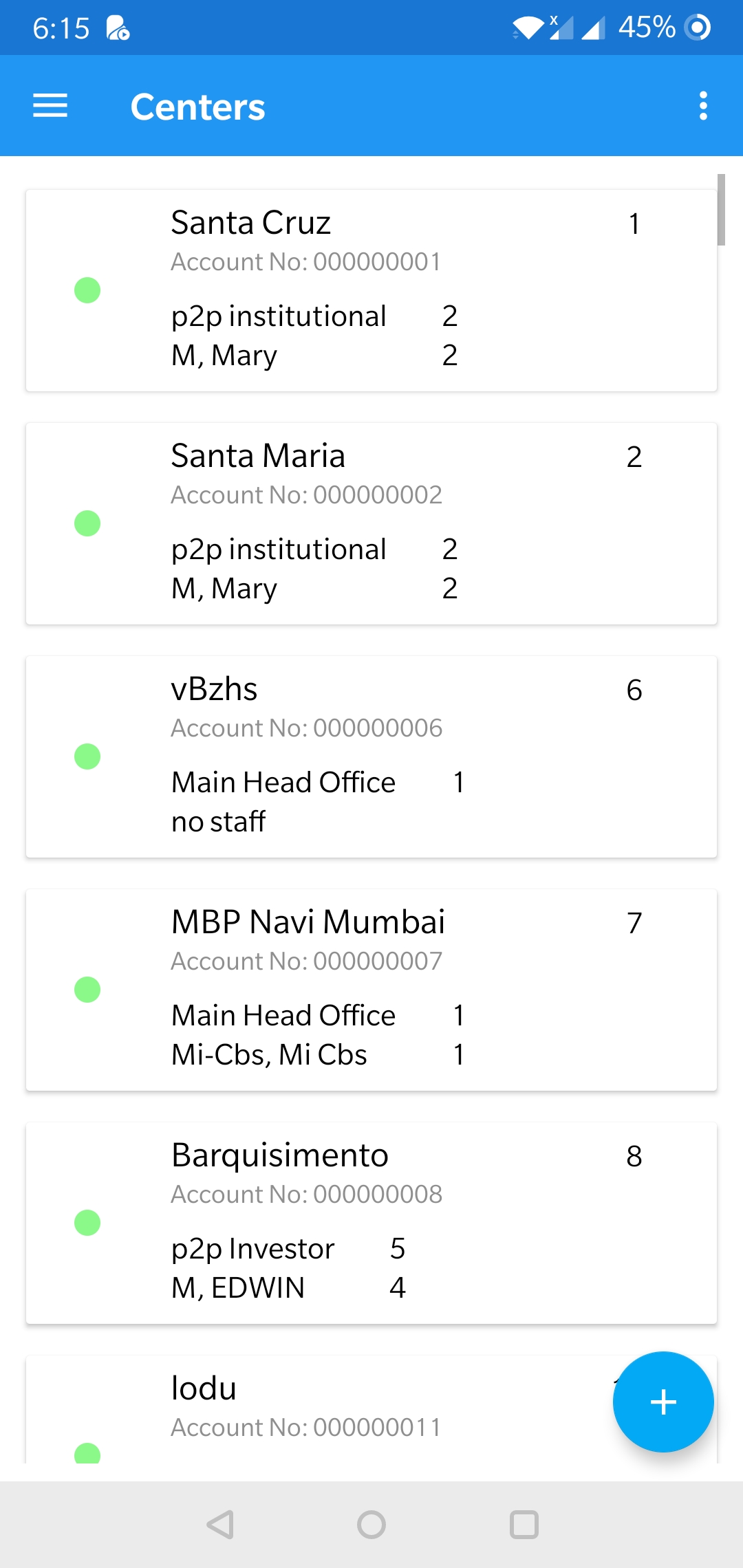 center id not understandable