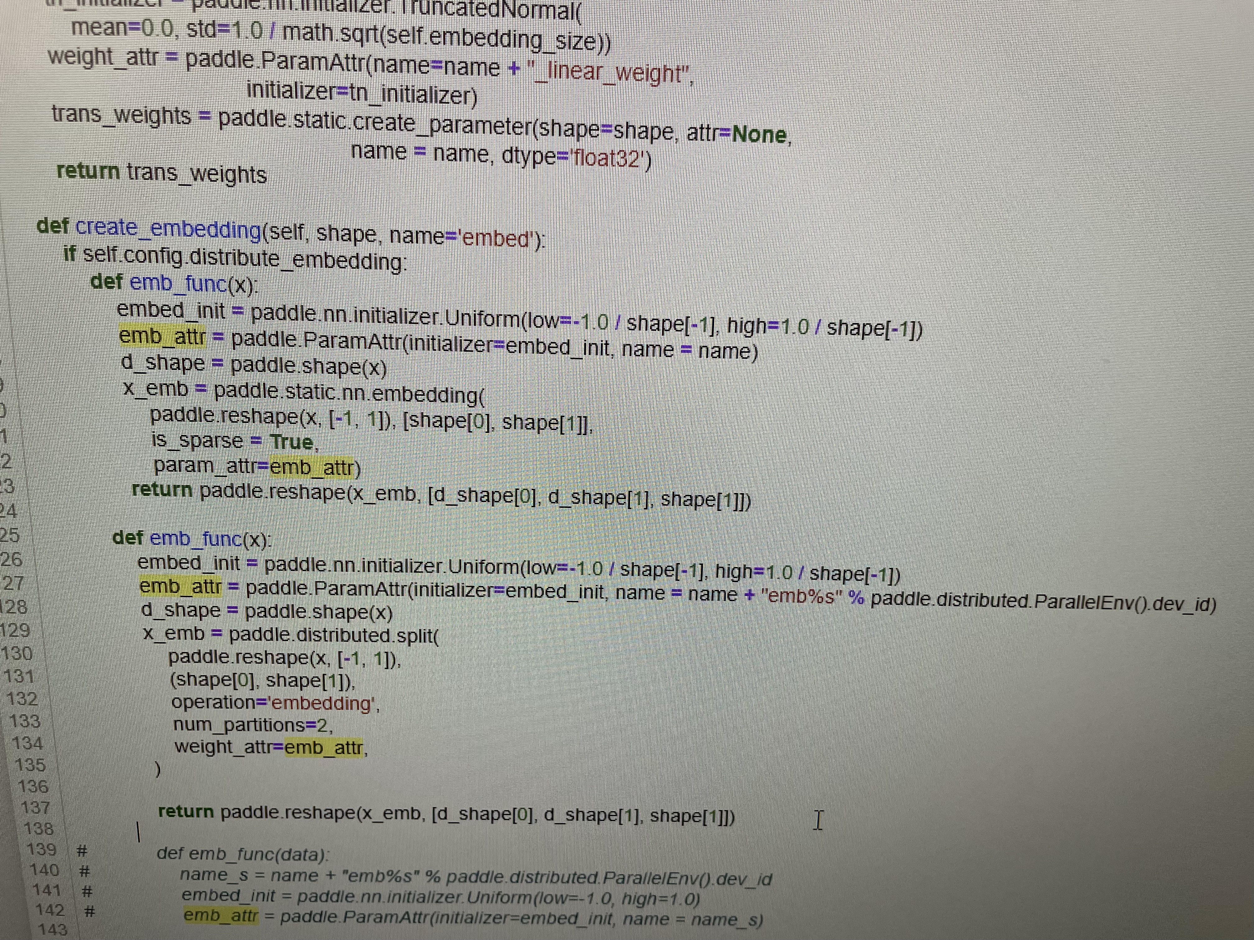 request for demo (paddle.distributed.split) with several embeddings in ...