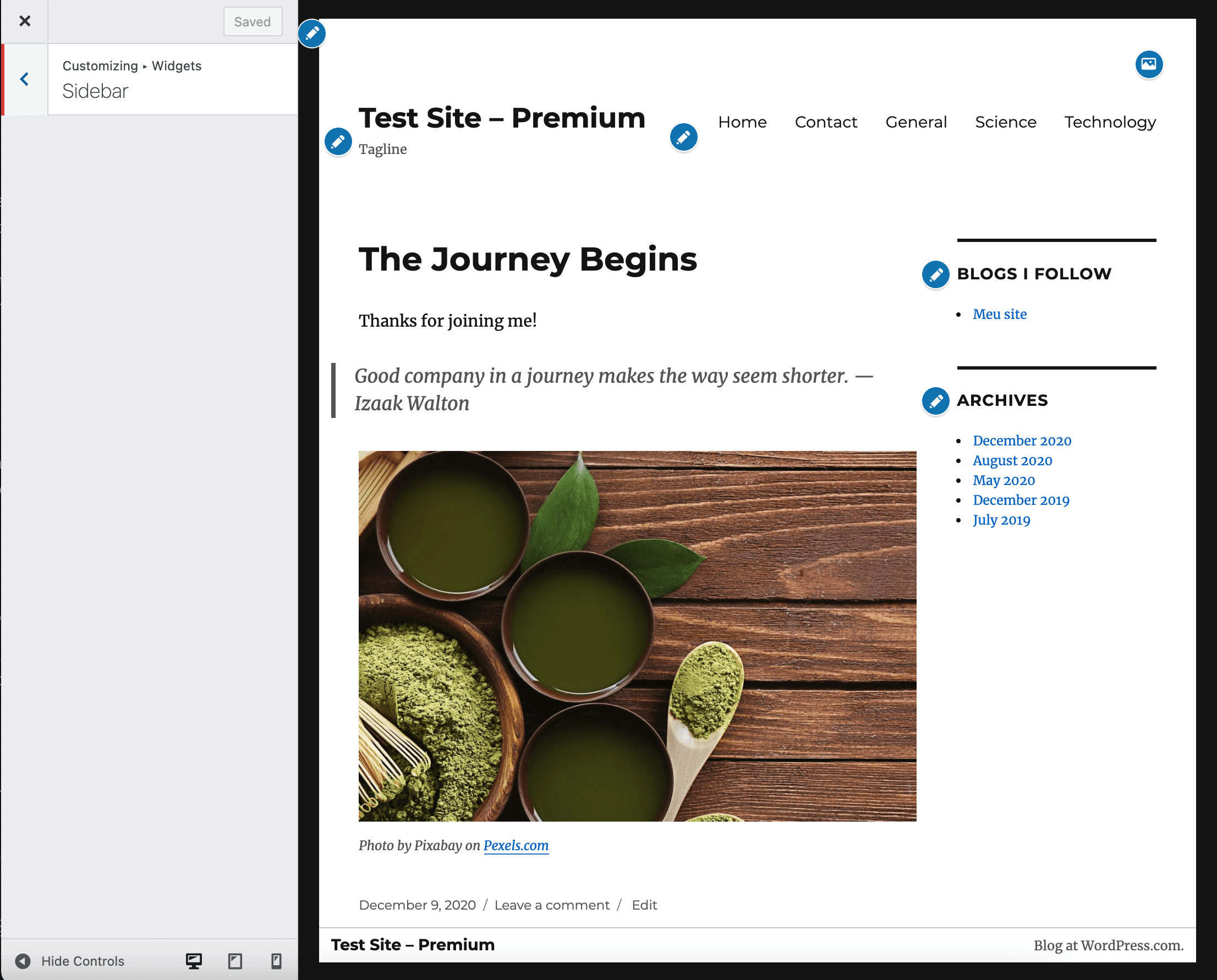 Block Widgets: Unable to use the theme Customizer to edit · Issue ...